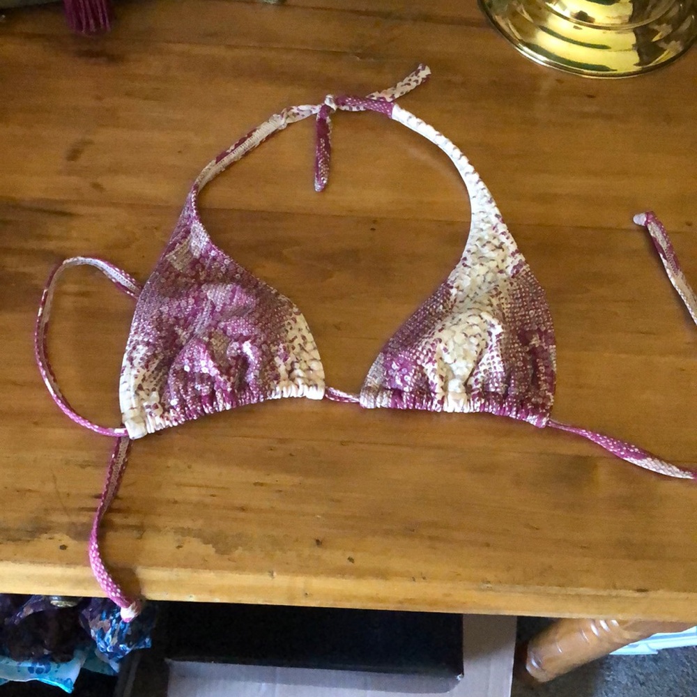 Vix Snakeskin print bikini top m/l
